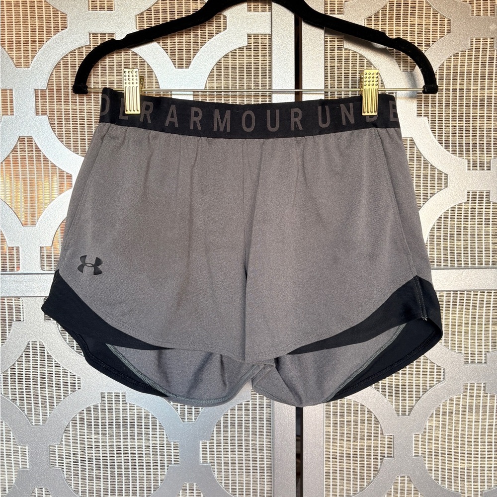Under Armour Women's Athletic Shorts in Gray and Black